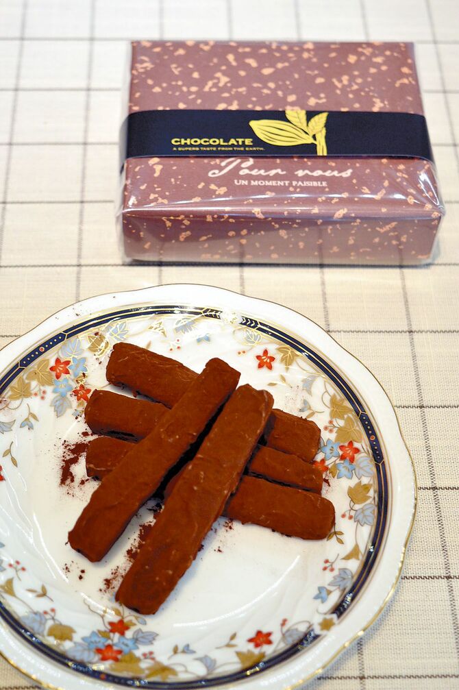 食感の違いが楽しめる店オリジナルの生チョコ「ブランチ」