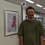 デジタルアート鮮やかに　栃木のｅｂｉさん　藤岡図書館で個展、31日まで