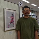 デジタルアート鮮やかに　栃木のｅｂｉさん　藤岡図書館で個展、31日まで