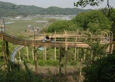 企画／マチある記／３０／かかしの里ローラースライダー（栃木）／田園一望の空中散歩    