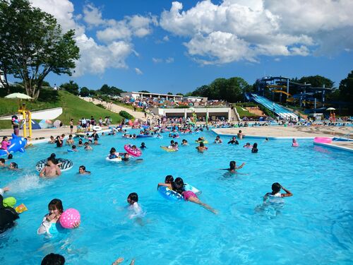 流れに身を任せゆったり過ごせる流れるプール（井頭公園管理事務所提供）