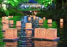 真岡で灯ろう流し