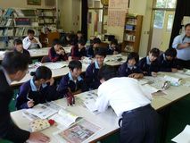 見出し付けるこつ学ぶ　日光市三依中