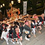 威勢よく石段駆け上がる24基　宇都宮で天王祭　伝統の「親子みこし対面」　21日は練り歩き