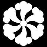 六つ鉄仙 (むっつてっせん) 〈植物紋 鉄仙〉