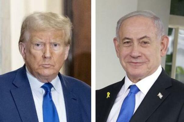　トランプ米大統領、イスラエルのネタニヤフ首相（いずれもゲッティ＝共同）
