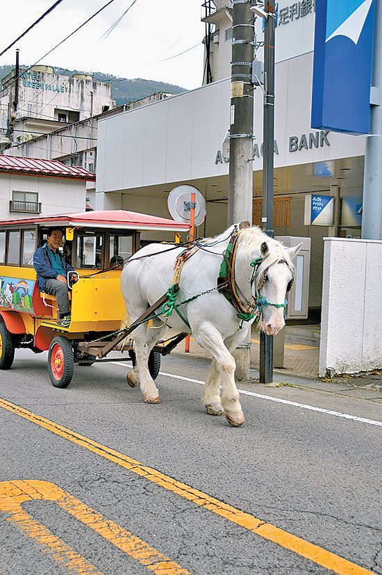 門前から古町間をトテトテと歩くとて馬車
