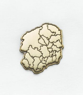 都道府県ピンバッジの「栃木県」ゴールド