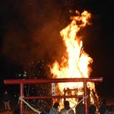 どんど焼きで家内安全と五穀豊穣祈願　那須塩原