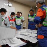 台風に備え図上訓練　上三川町　消防署員ら連携確認