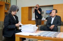 伊東市長の辞職求め署名提出