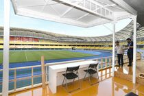 とちぎ国体メーン会場の設営着々