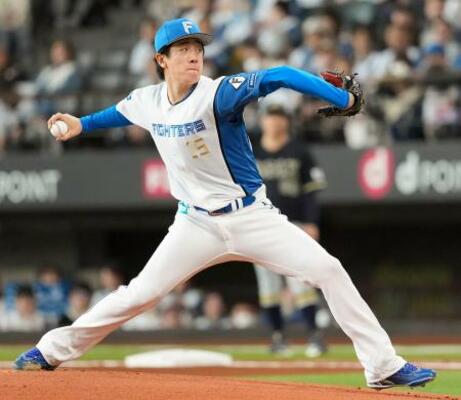 　オリックスを完封し、２勝目を挙げた日本ハム・北山＝エスコンフィールド