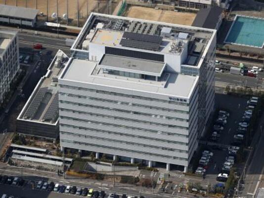 　大阪府守口市役所＝２０２３年２月（共同通信社ヘリから）