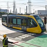 ＬＲＴの習熟運転始まる　平石－グリーンスタジアム前停留場間【動画】