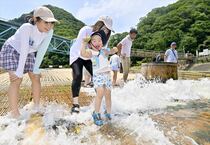 暑さ忘れる清流の涼