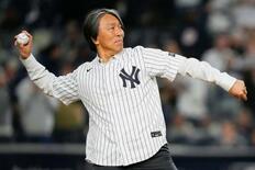 松井秀喜さん、米ＮＹで始球式