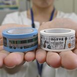 JR烏山線の車両や看板、マスキングテープに　100周年記念し土産品を開発