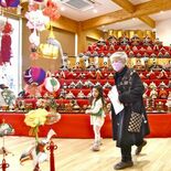 さくらで「氏家雛めぐり」３月３日まで　９段飾りやつるしびなで華やかに