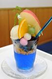 【食べた？】和風おしらじブルーぱぁふぇ　お食事処 大の一（矢板）