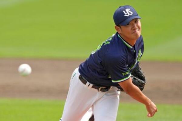 　７回１失点で２勝目を挙げたヤクルト・奥川＝楽天モバイルパーク