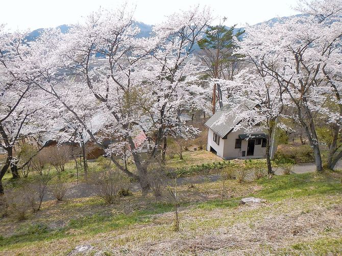 塩谷町自然休養村センターの駐車場付近から眺められる景色