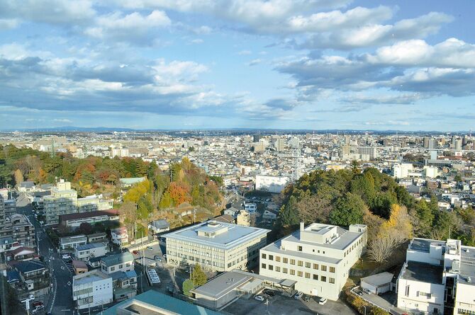 　　八幡山公園が見え、春はサクラ、秋は紅葉など四季を感じられます