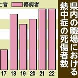職場の熱中症昨年12人　栃木労働局まとめ　10年で最多タイ、警戒訴え