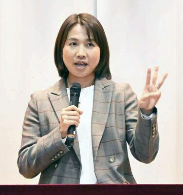 挑戦する大切さを呼びかけた平野さん