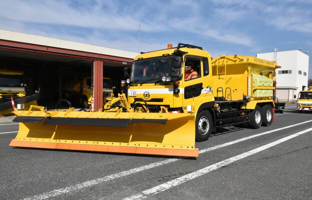 デモンストレーション走行をした除雪車