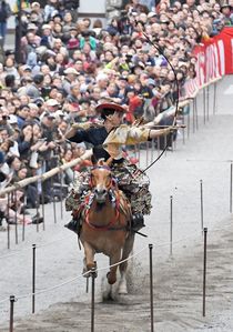日光東照宮で秋の流鏑馬神事