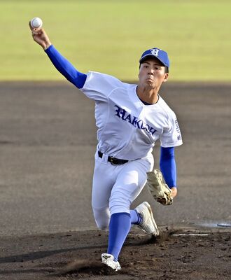７回１失点の力投を見せた白鴎足利の昆野