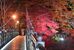 ライトアップされた紅の吊橋